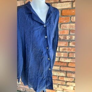 Judith Hart 100% silk sleepwear size 3x ButtonUp top with collar & elastic waist